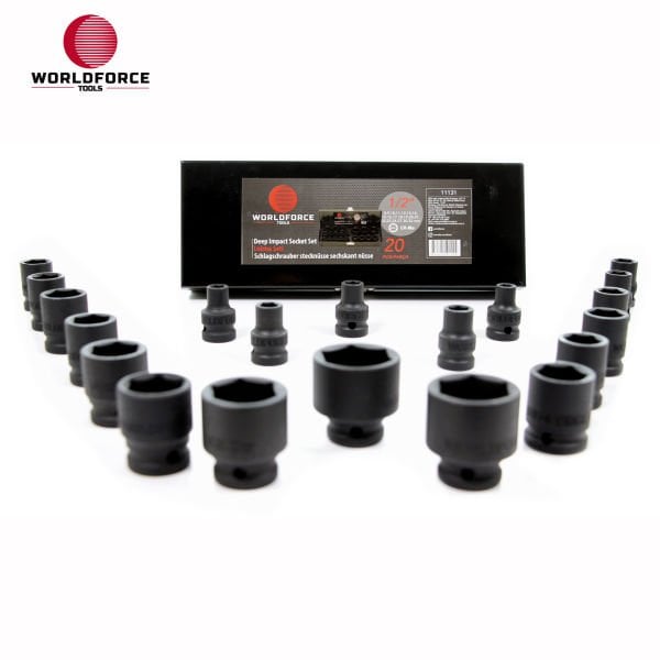 Lokma Seti 20 parça 1/2\'\' 6 Köşe (8- 24, 27, 30, 32mm) Metal Kutu