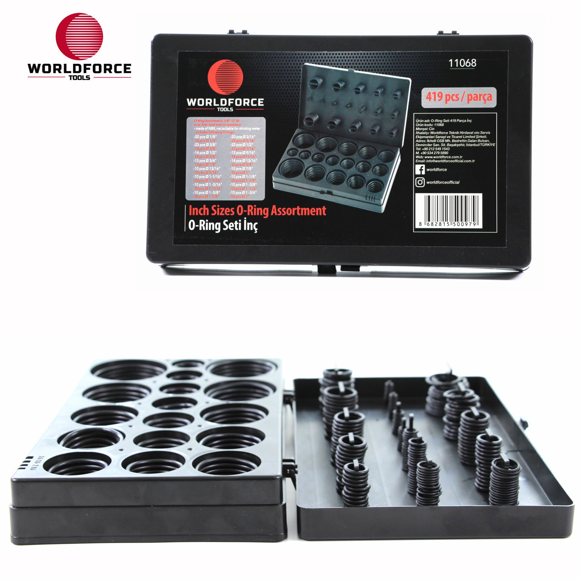 WORLDFORCE | O-Ring Seti 419 Parça İnç