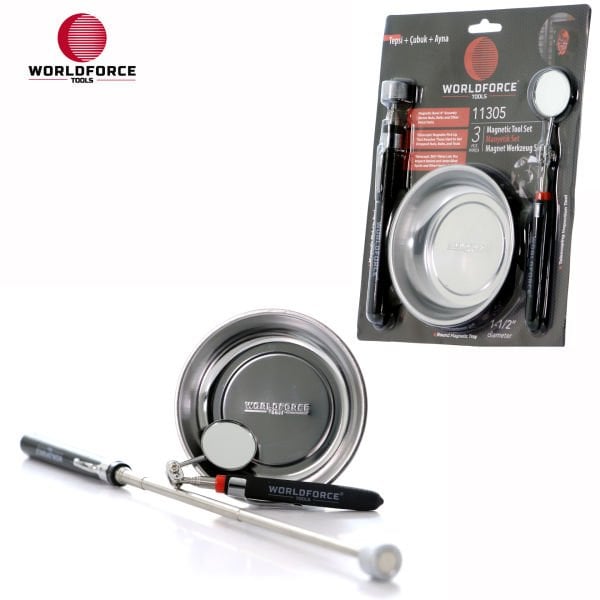 Manyetik Set 3\'lü (Tepsi + Çubuk + Ayna)