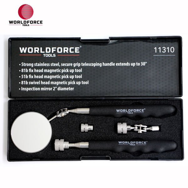 Manyetik Set 5\'li (Tepsi + LED Çubuk + Ayna)