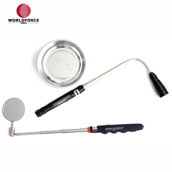 Manyetik Set 3\'lü (Tepsi + LED Fener + Ayna)