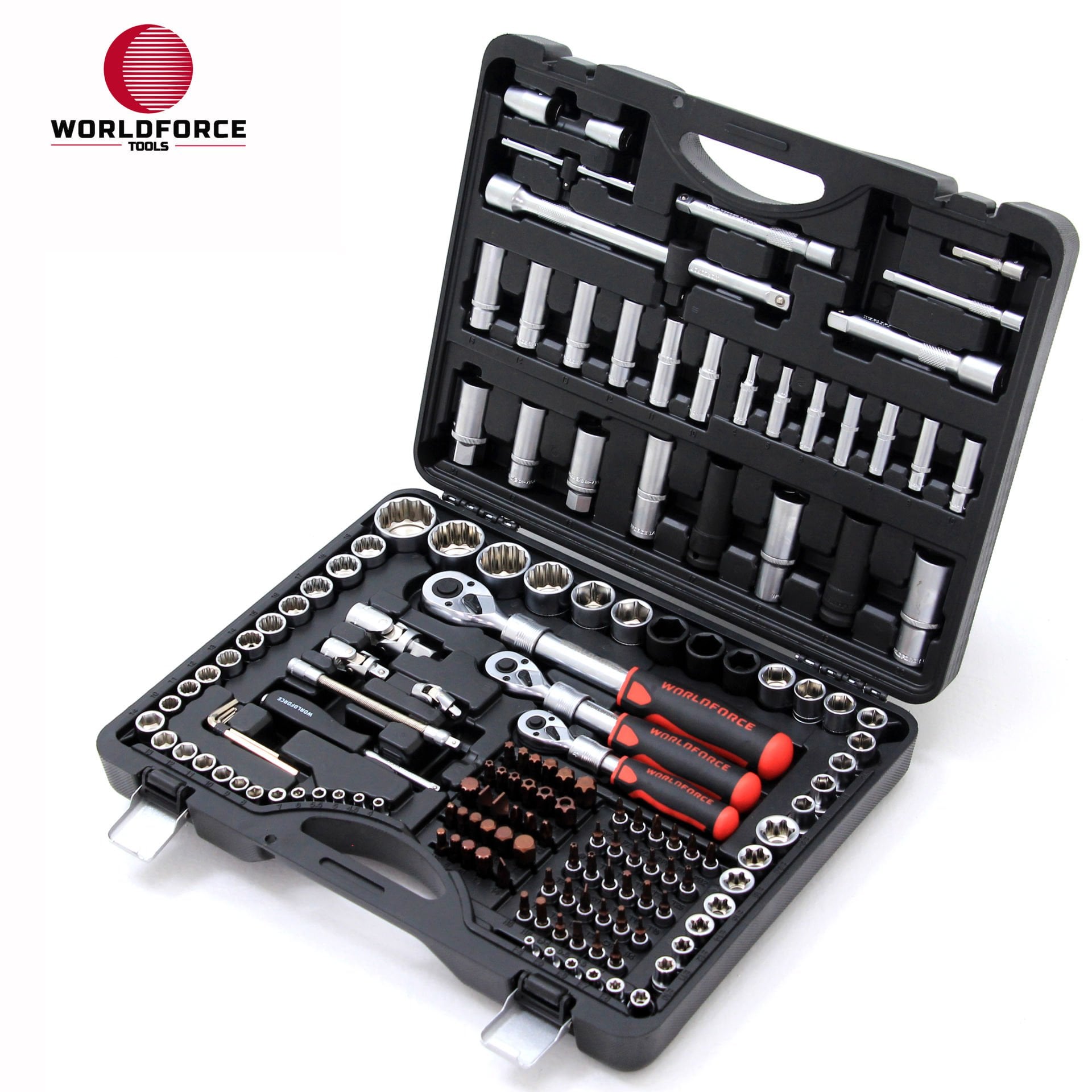 WORLDFORCE | Lokma Takımı 156 Parça S-Ultra 1/4''-3/8''-1/2