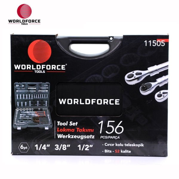 Lokma Takımı 156 Parça S-Ultra 1/4''-3/8''-1/2'' Uzatmalı Cırcır