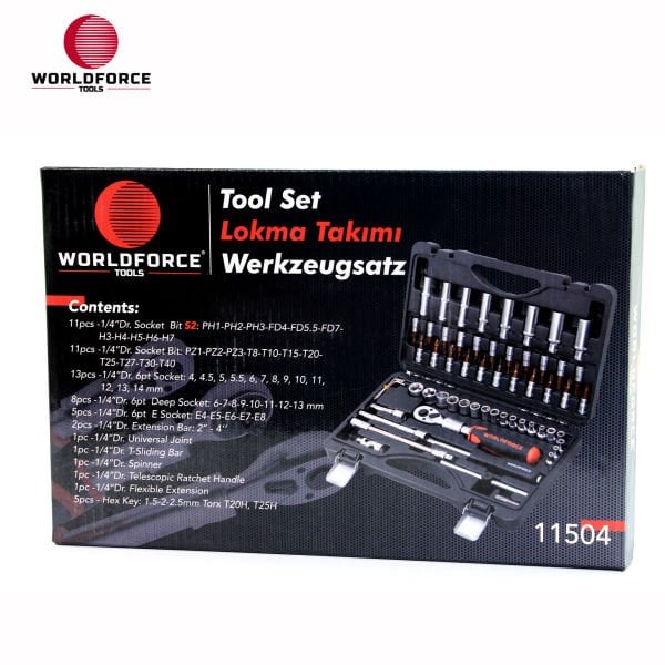 Lokma Takımı 60 Parça S-Ultra 1/4\'\' Uzatmalı Cırcır