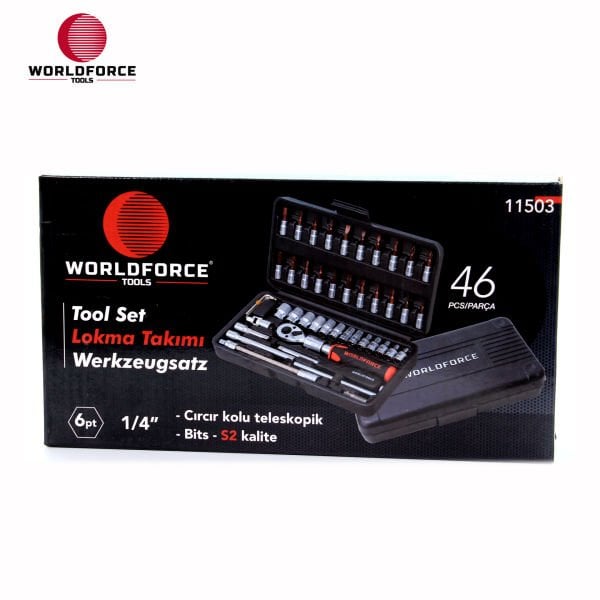Lokma Takımı 46 Parça S-Ultra 1/4\'\' Uzatmalı Cırcır