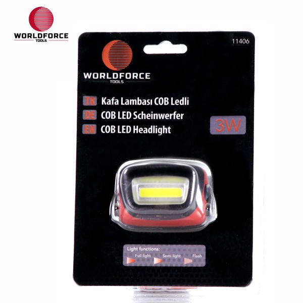 Kafa Lambası COB Ledli 3W - Pilli