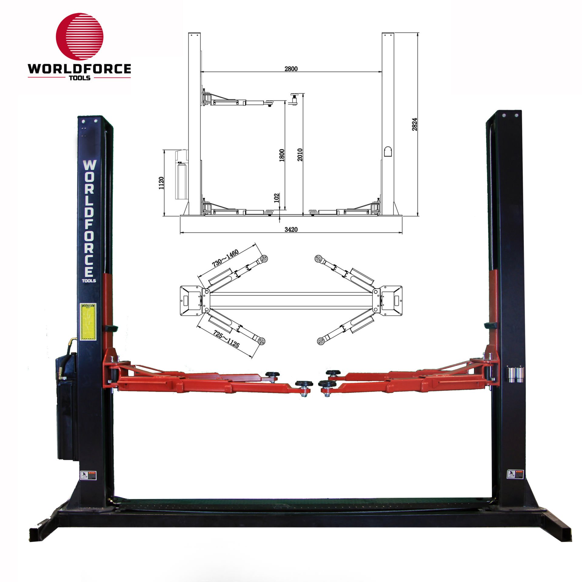 Hidrolik Lift İki Sütunlu 4 Ton 380V Tam Otomatik (3 Kol)