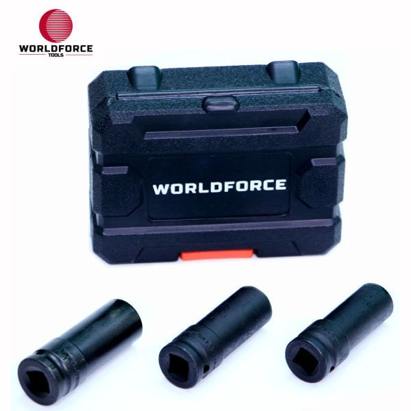 Havalı Derin Lokma Anahtar Seti 3 Parça 1/2\'\' 6 Köşe (17,19,21mm)