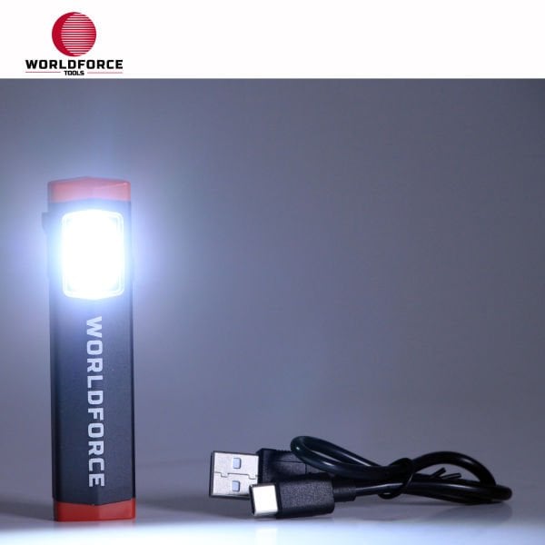 Şarjlı Mini El Lambası COB Ledli 300 Lm (600 mAh)