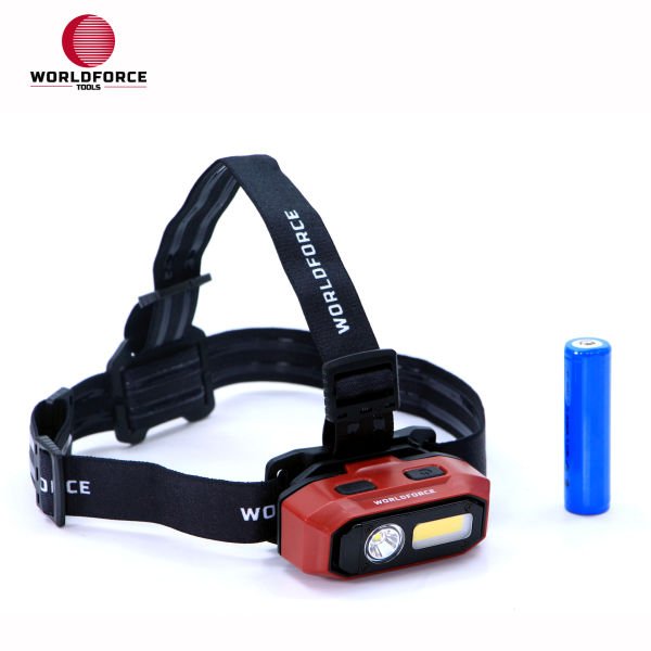 WORLDFORCE | Şarjlı Kafa Lambası SST40+COB Ledli 800 Lm (2200 mAh)