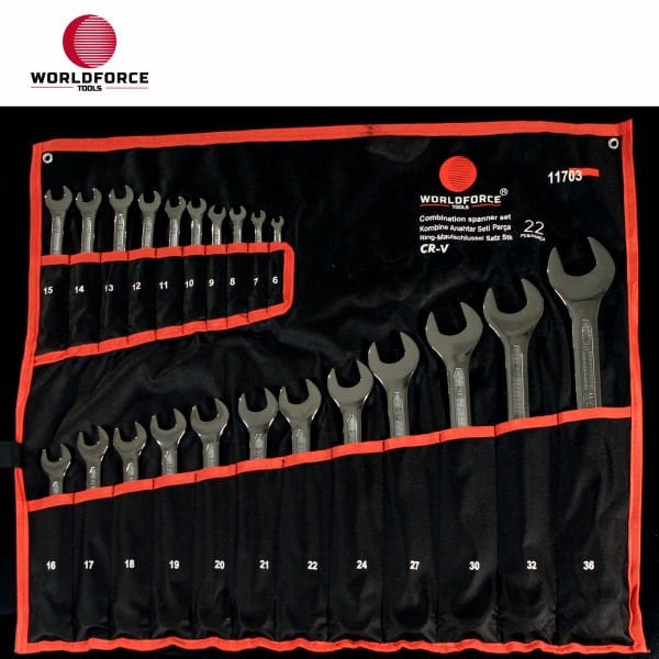 Kombine Anahtar Seti 22 Parça (6-36mm)
