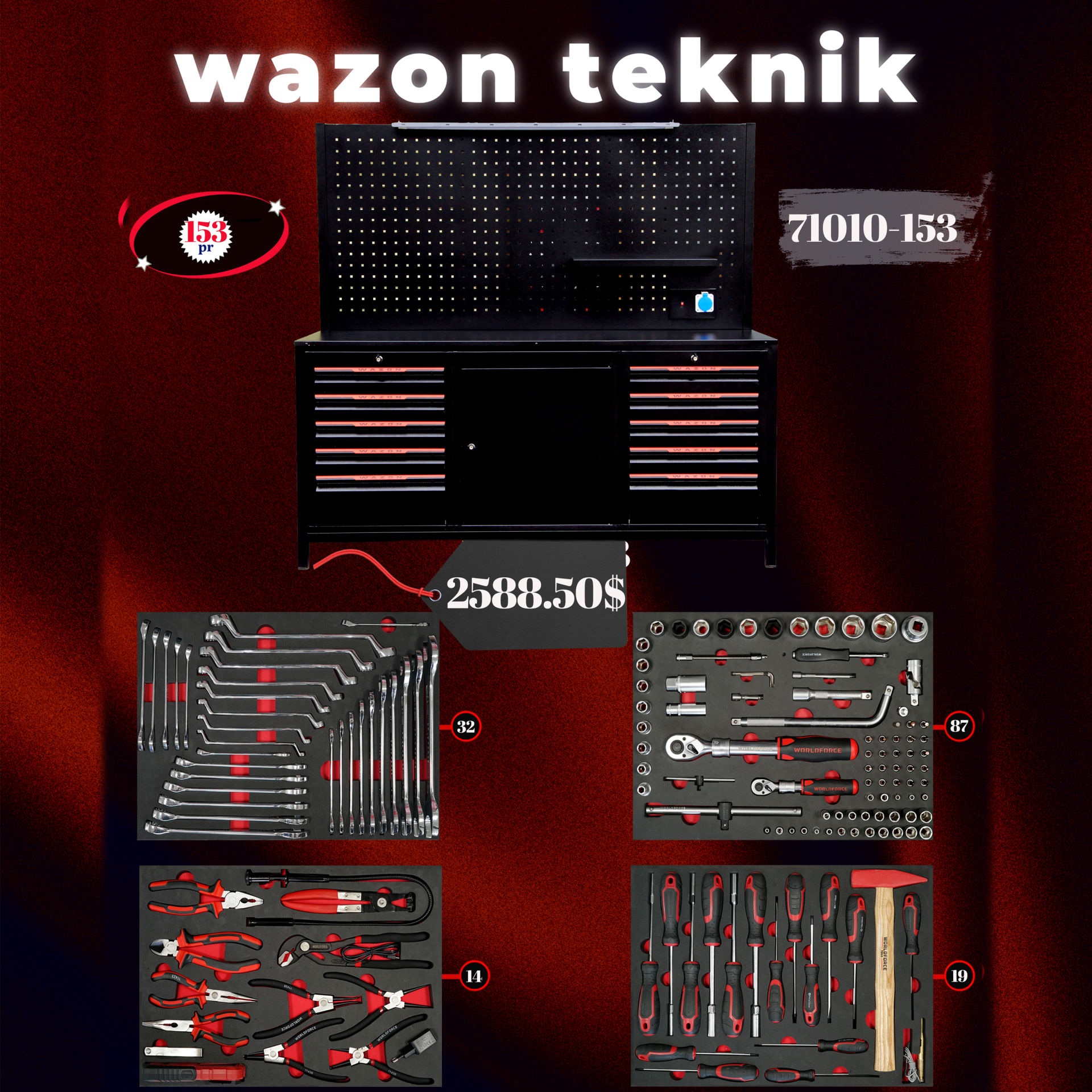 Dolu Çalışma Masası 10 Çekmece