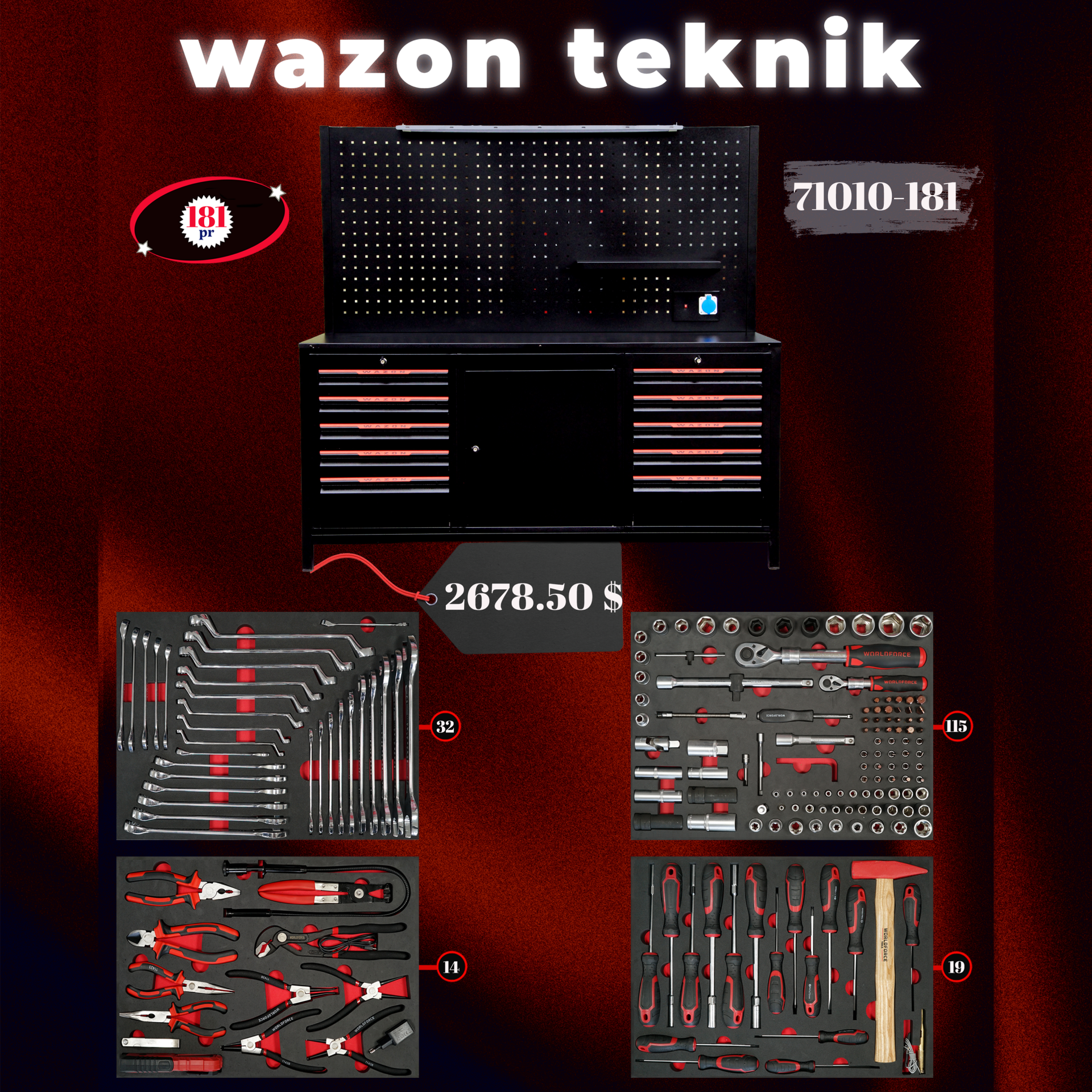 Dolu Çalışma Masası 10 Çekmece